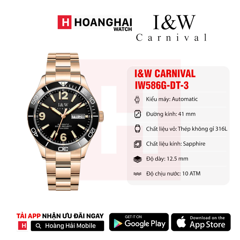 Đồng hồ cơ I&W Carnival IW586