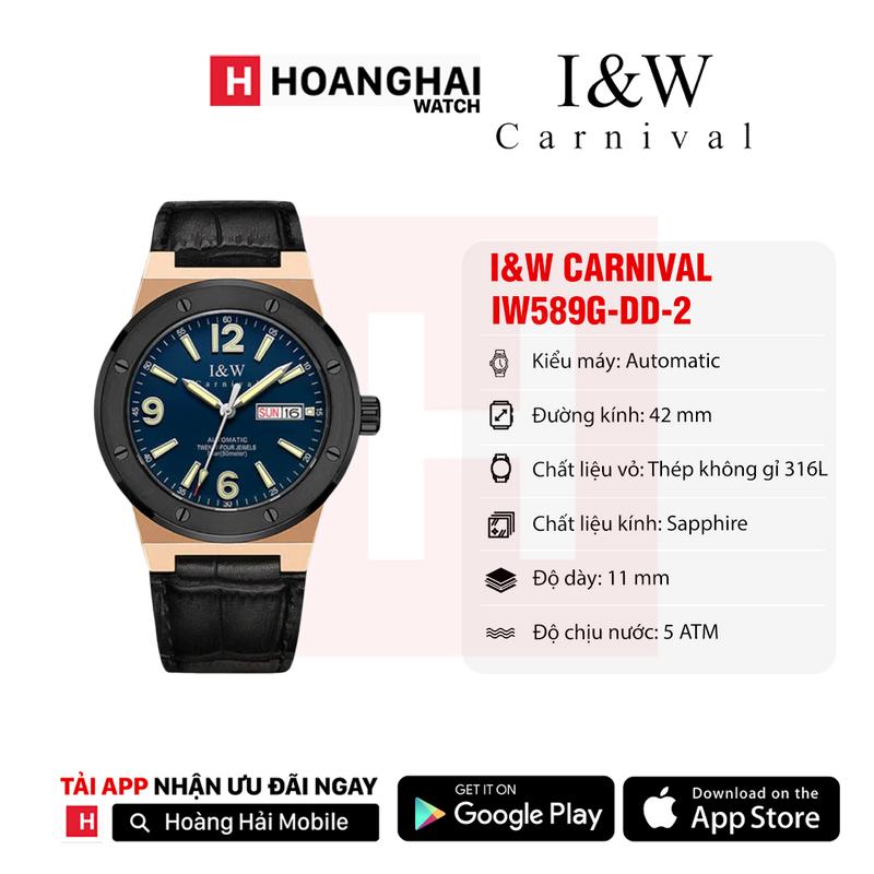 Đồng hồ cơ I&W Carnival IW589
