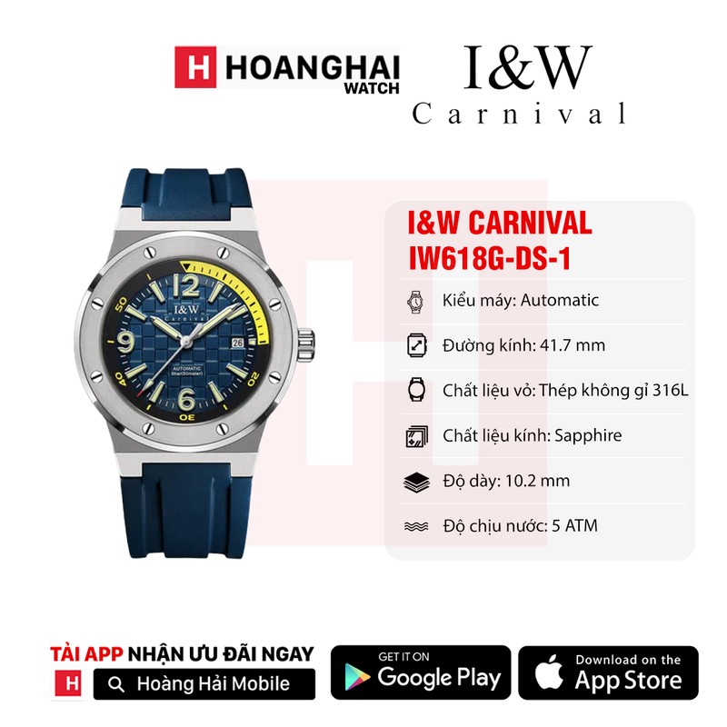 Đồng hồ cơ I&W Carnival IW618