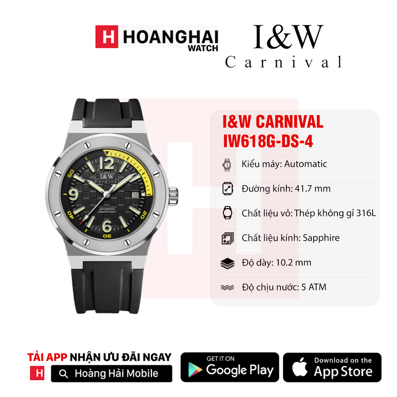 Đồng hồ cơ I&W Carnival IW618
