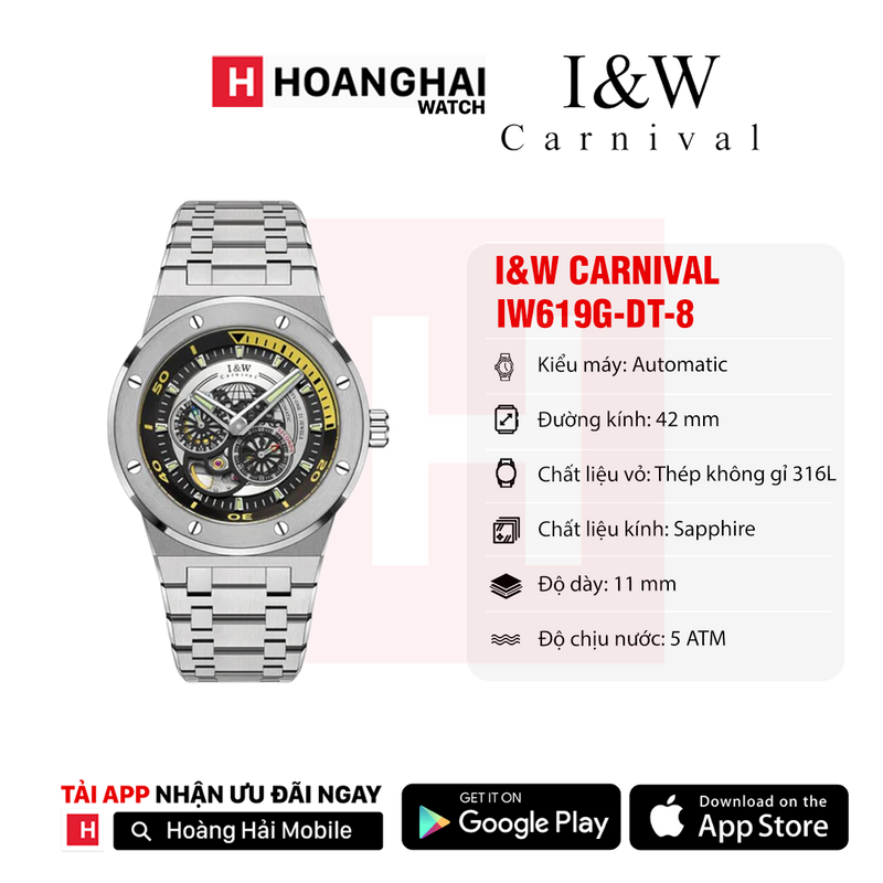 Đồng hồ cơ I&W Carnival IW619