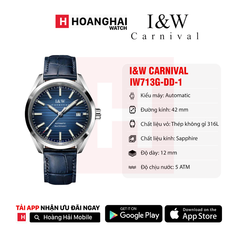 Đồng hồ cơ I&W Carnival IW713