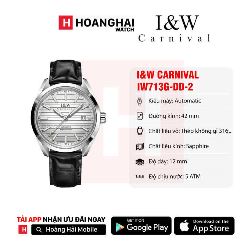 Đồng hồ cơ I&W Carnival IW713