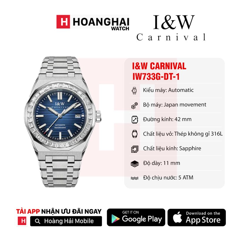 Đồng hồ cơ I&W Carnival IW733