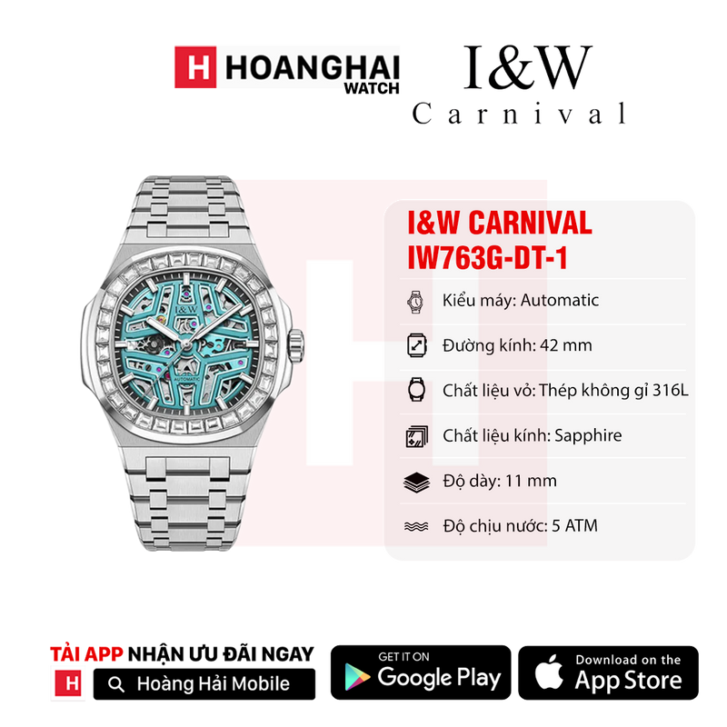 Đồng hồ cơ I&W Carnival IW763