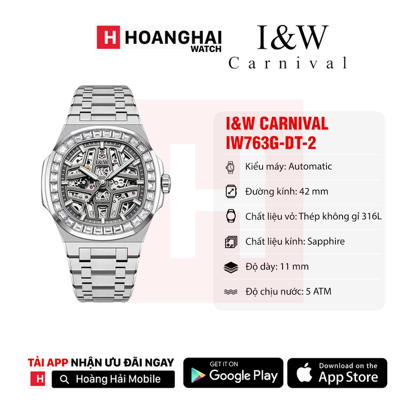 Đồng hồ cơ I&W Carnival IW763