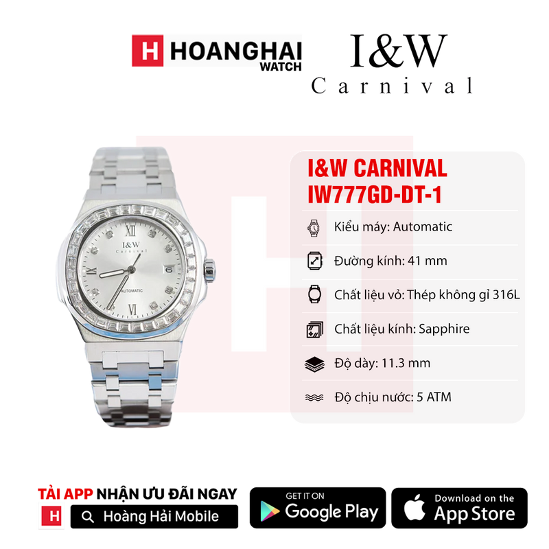 Đồng hồ cơ I&W Carnival IW777