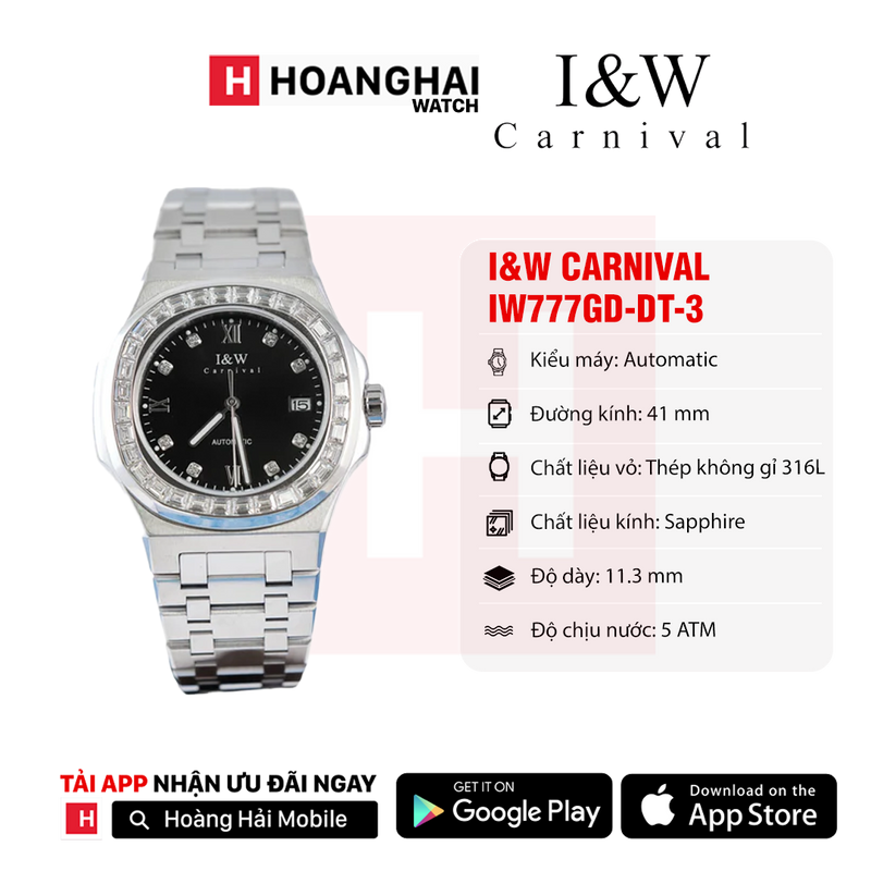 Đồng hồ cơ I&W Carnival IW777