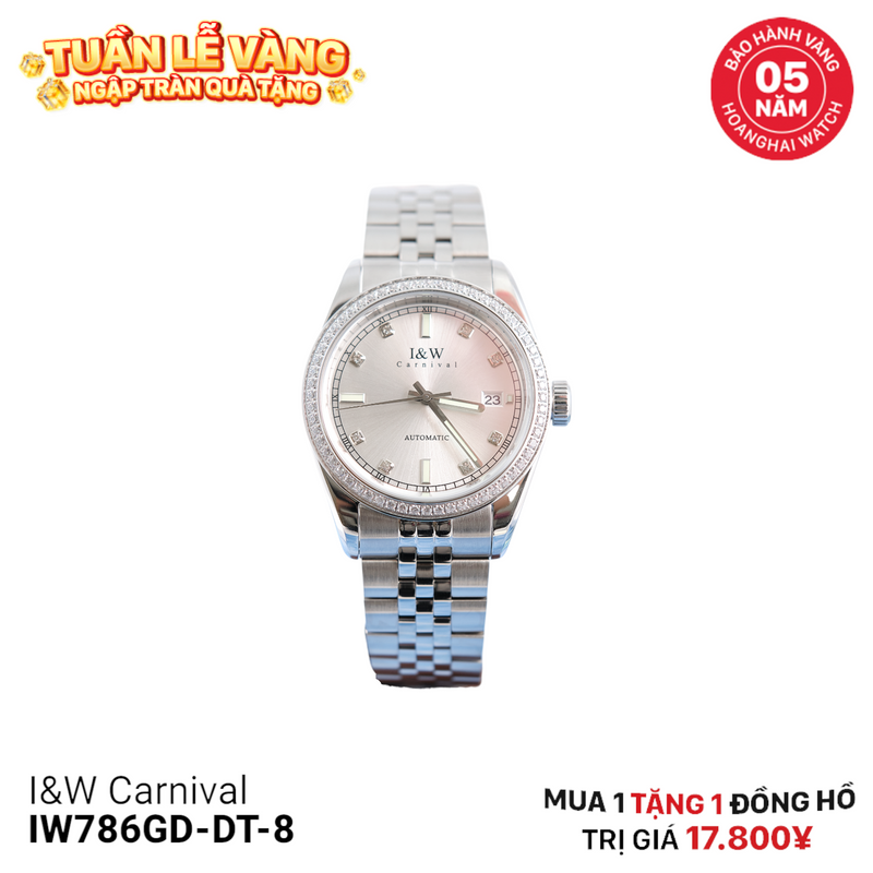 Đồng hồ cơ I&W Carnival IW786GD-DT-8