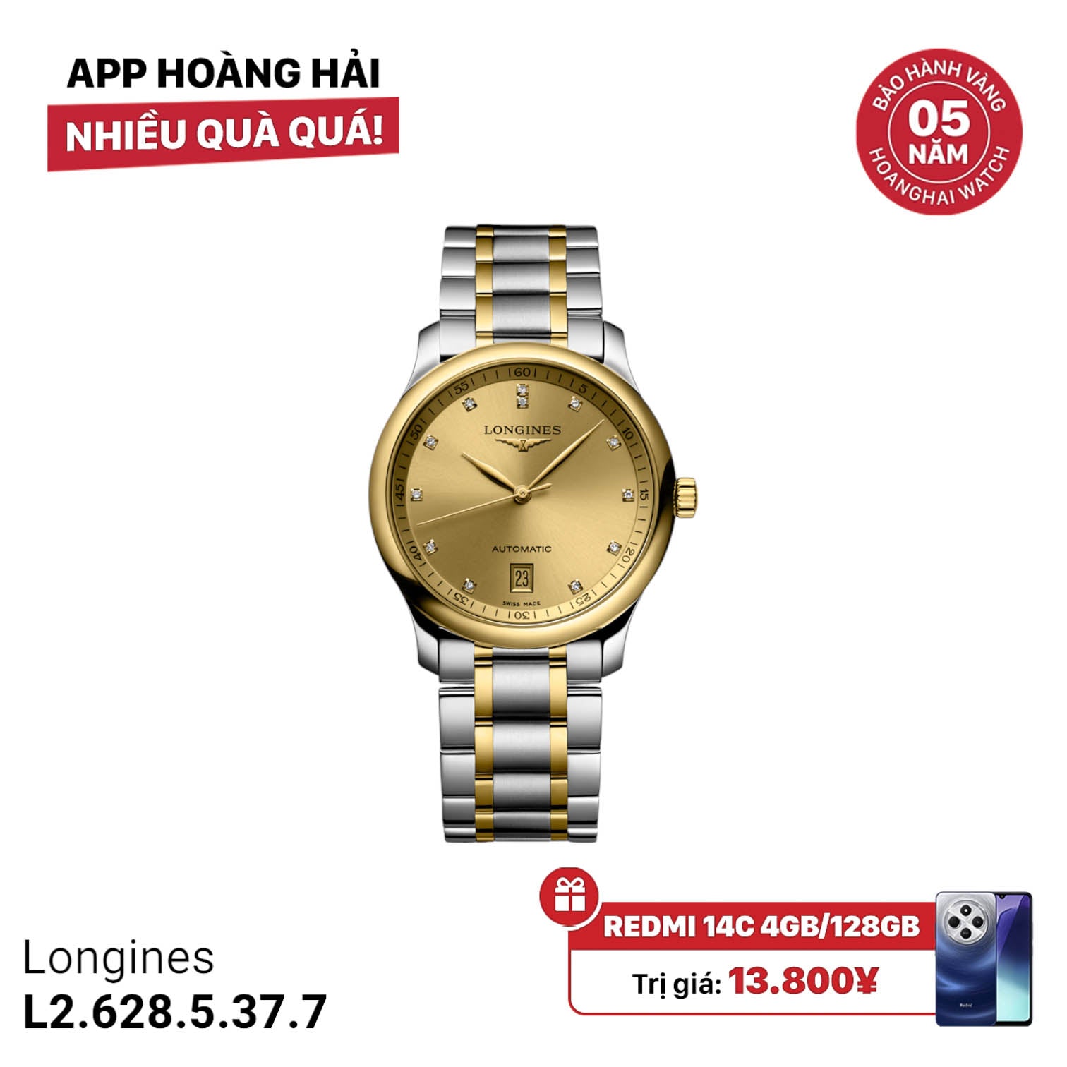 Đồng hồ cơ Longines L2.628.5.37.7