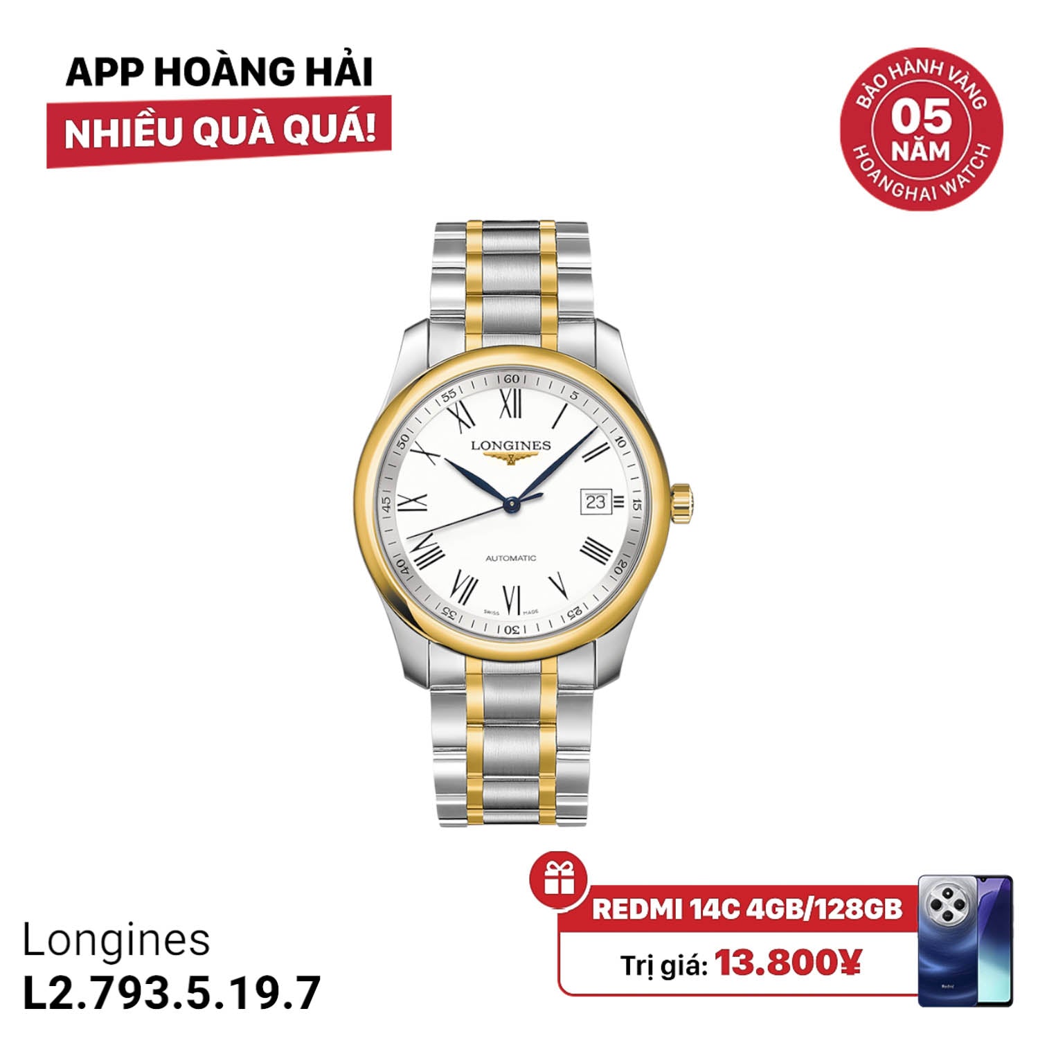 Đồng hồ cơ Longines L2.793.5.19.7