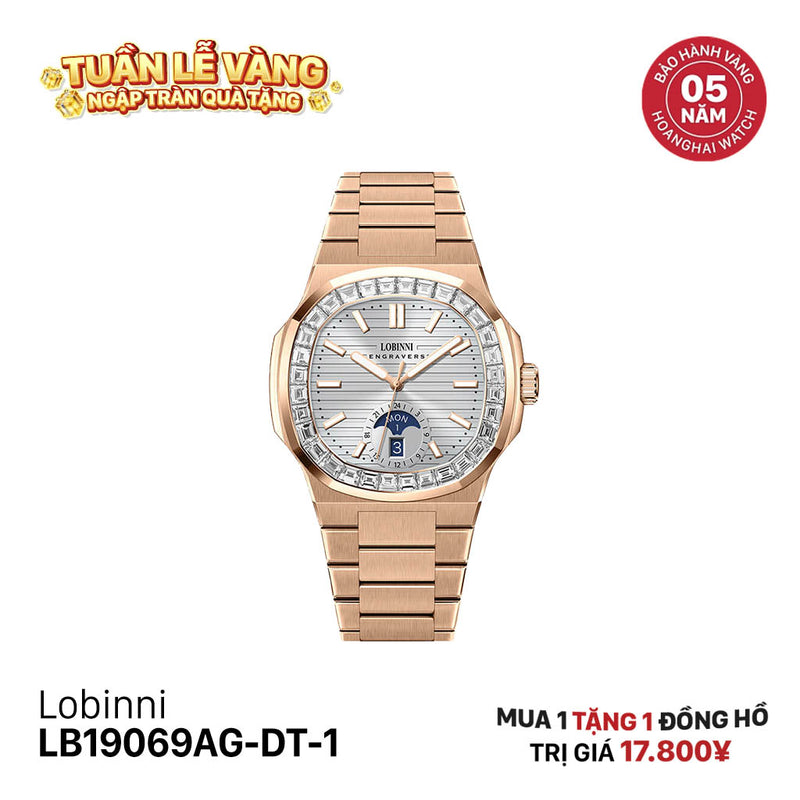 Đồng hồ cơ Lobinni LB19069AG-DT-1