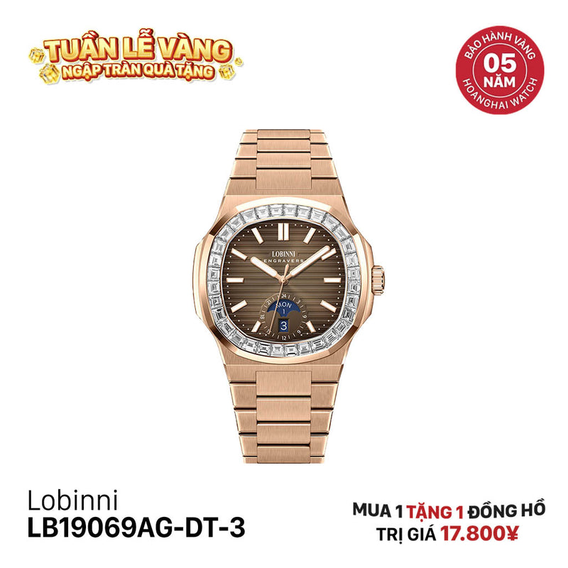 Đồng hồ cơ Lobinni LB19069AG-DT-3