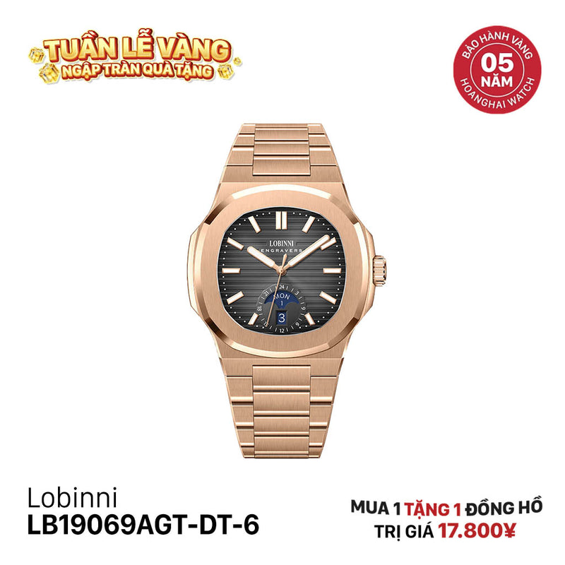 Đồng hồ cơ Lobinni LB19069AGT-DT-6