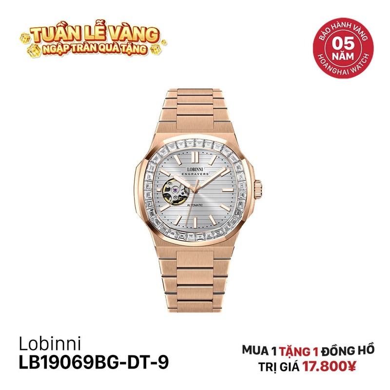 Đồng hồ cơ Lobinni LB19069BG-DT-9