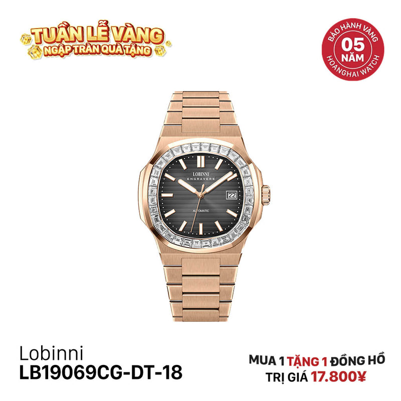 Đồng hồ cơ Lobinni LB19069CG-DT-18