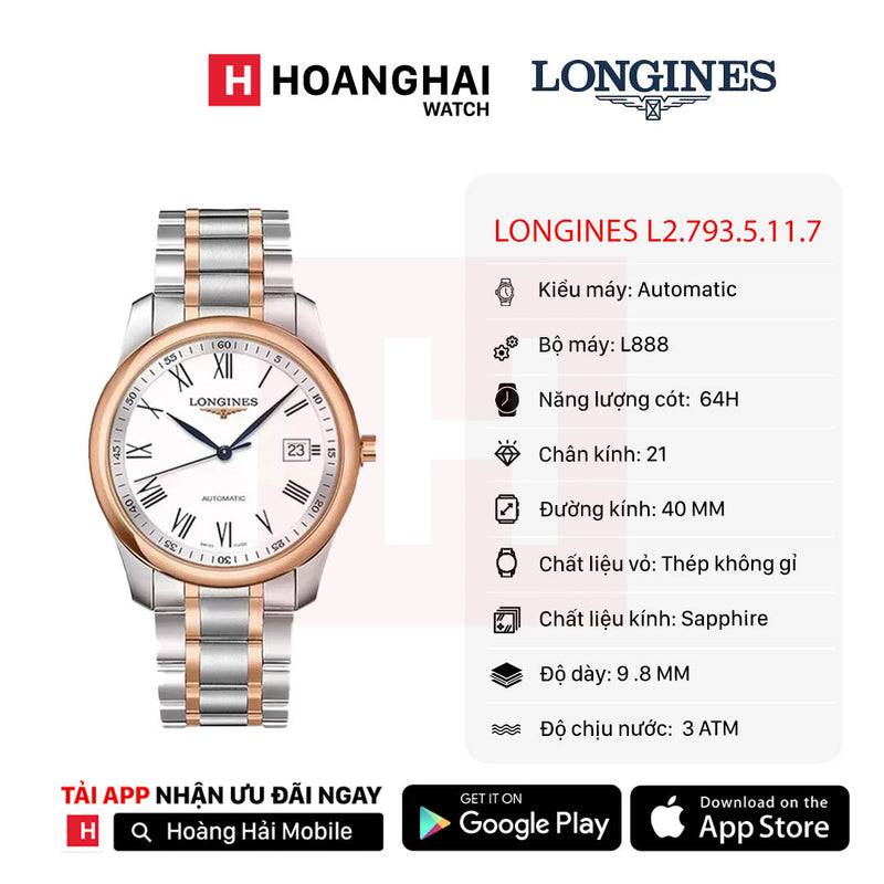 Đồng hồ cơ Longines L2.793.5.11.7