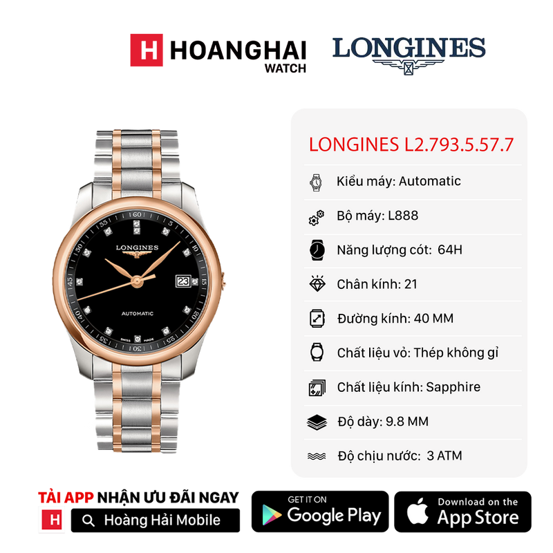 Đồng hồ cơ Longines L2.793.5.57.7