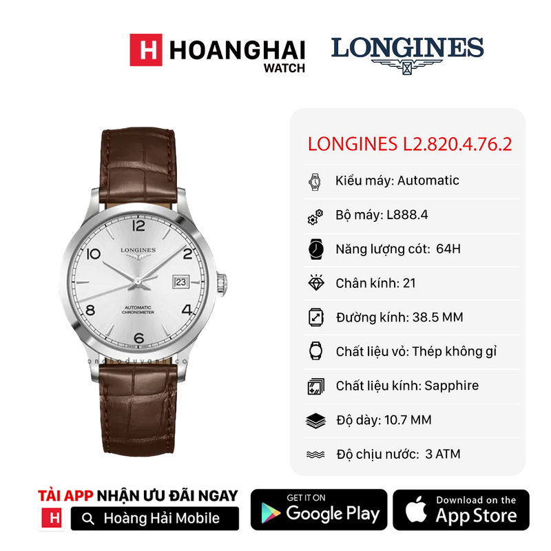 Đồng hồ cơ Longines L2.820.4.76.2