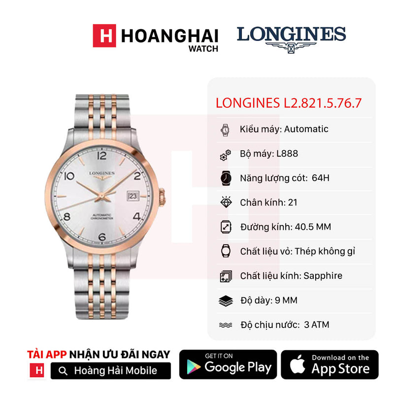 Đồng hồ cơ Longines L2.821.5.76.7