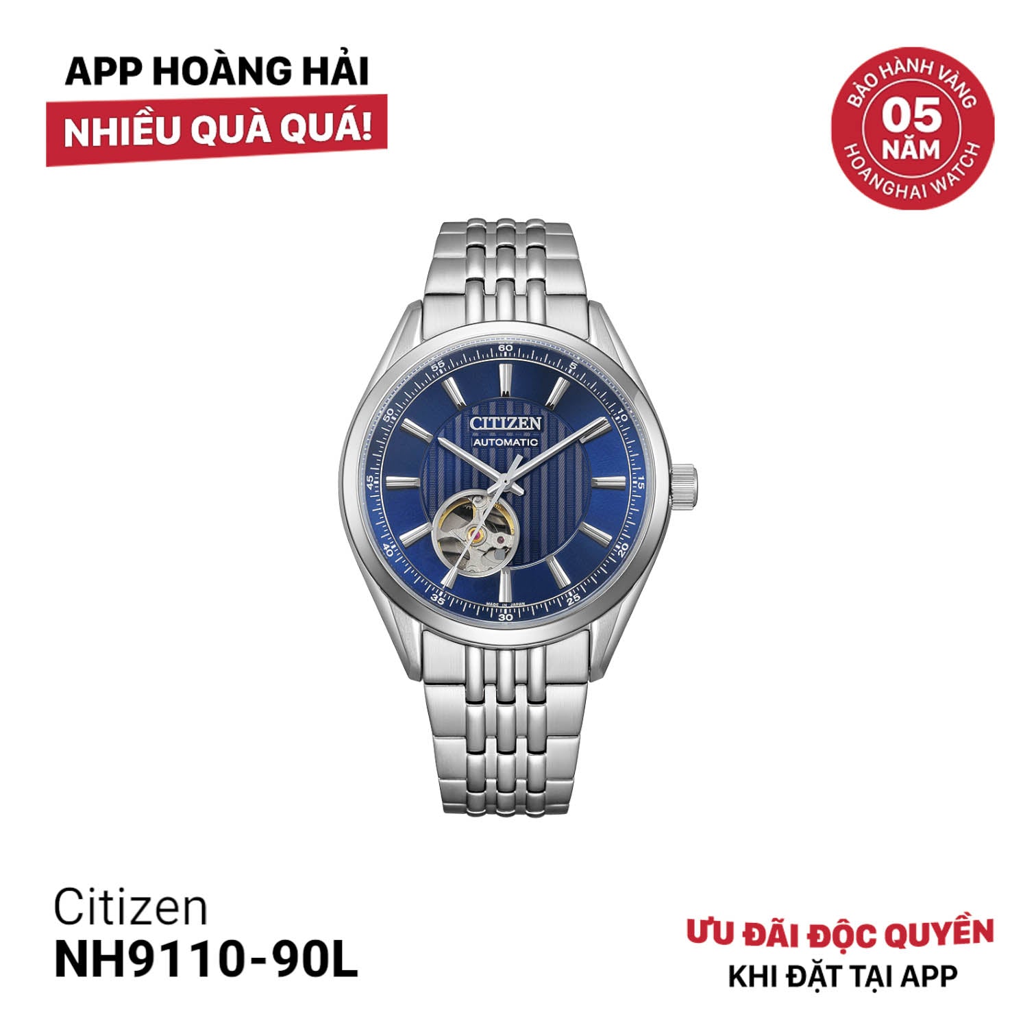 Đồng hồ cơ Citizen NH9110-90L - Nhận Order