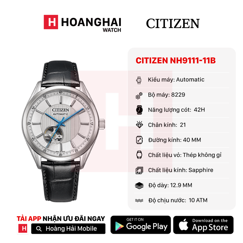 Đồng hồ cơ Citizen NH9111-11B