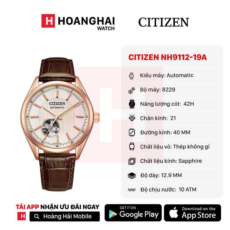 Đồng hồ cơ Citizen NH9112-19A