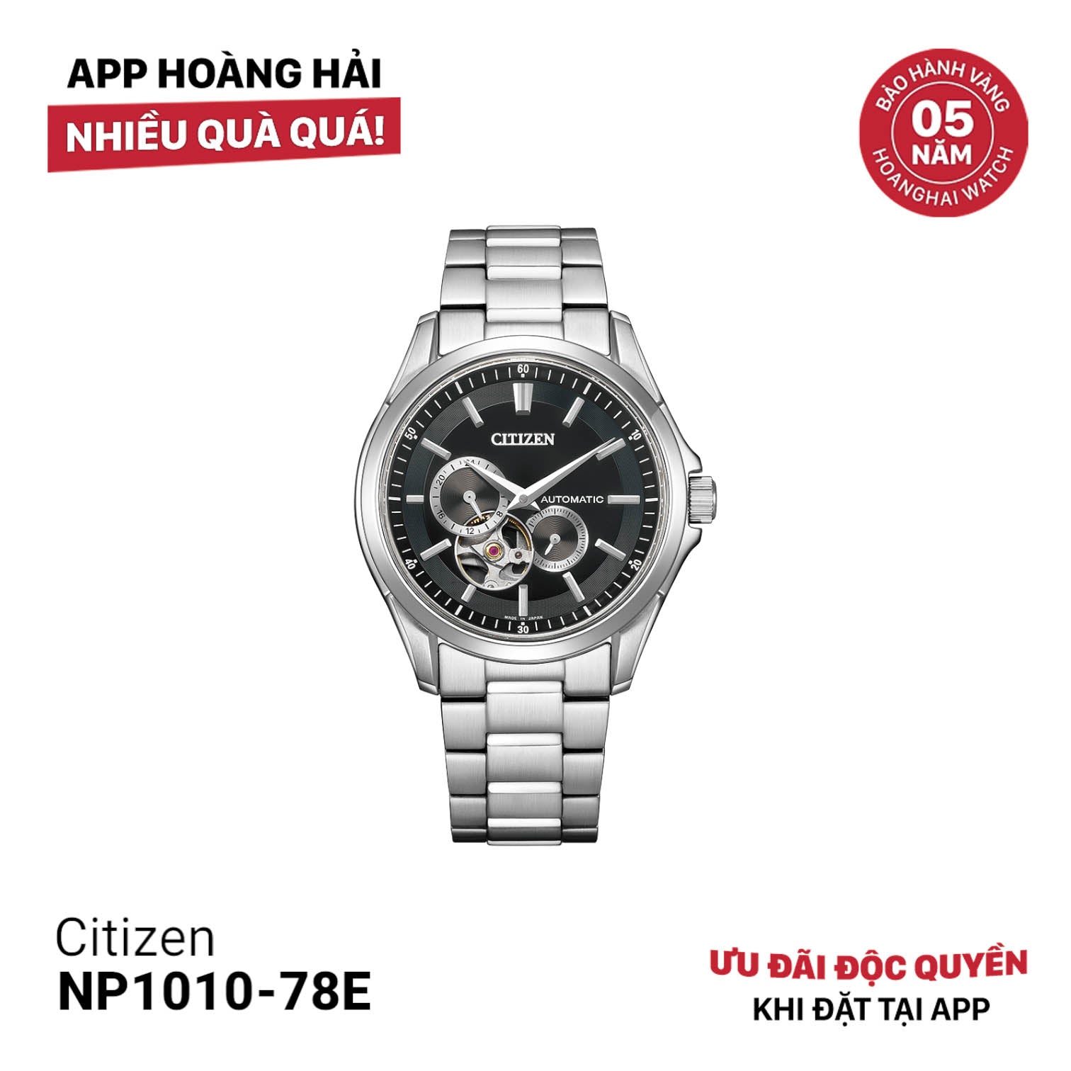 Đồng hồ cơ Citizen NP1010-78E