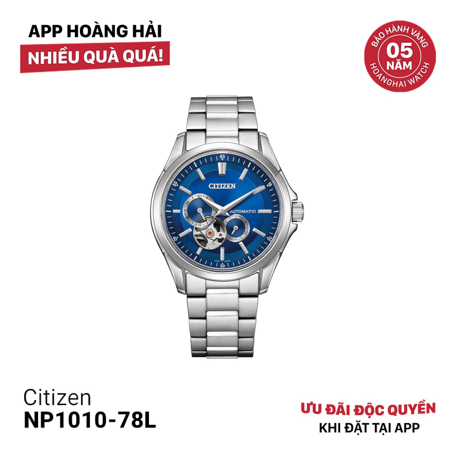 Đồng hồ cơ Citizen NP1010-78L
