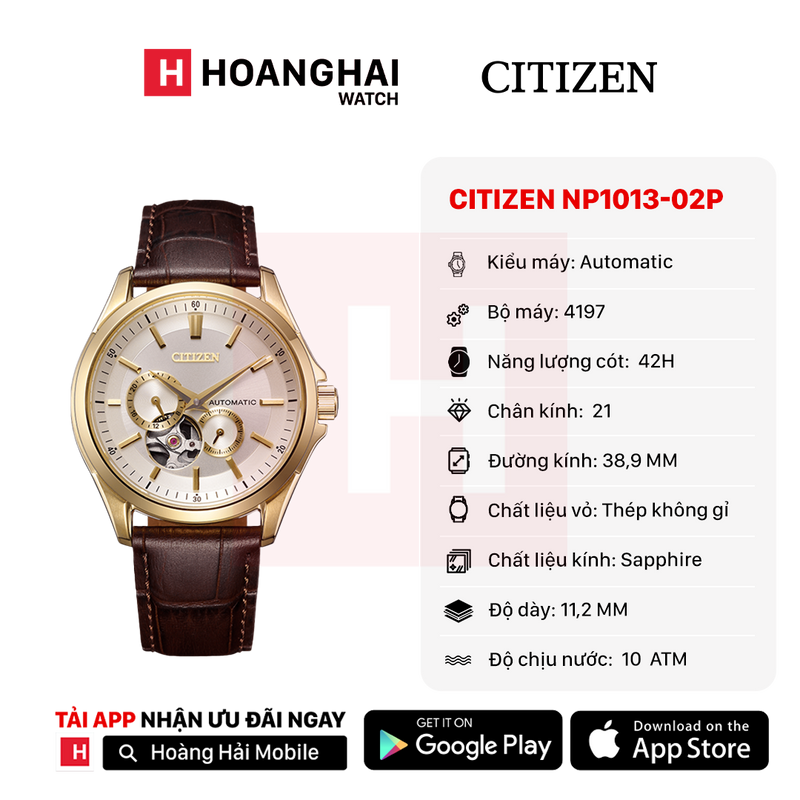 Đồng hồ cơ Citizen NP1013-02P