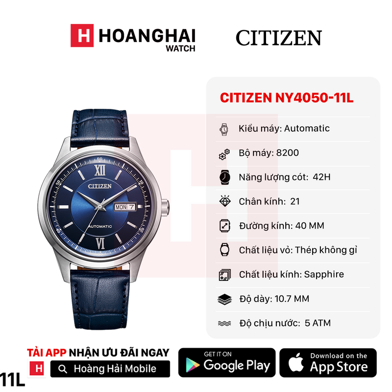 Đồng hồ cơ Citizen NY4050-11L