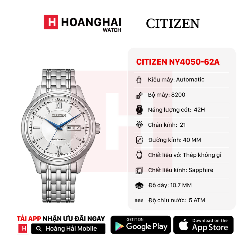 Đồng hồ cơ Citizen NY4050-62A