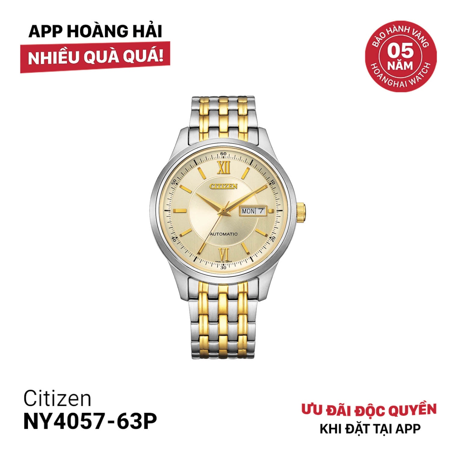 Đồng hồ cơ Citizen NY4057-63P