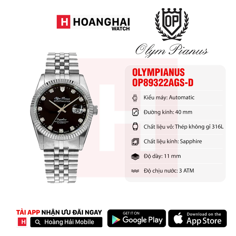 Đồng hồ cơ Olym Pianus OP89322 - Hàng trưng bày