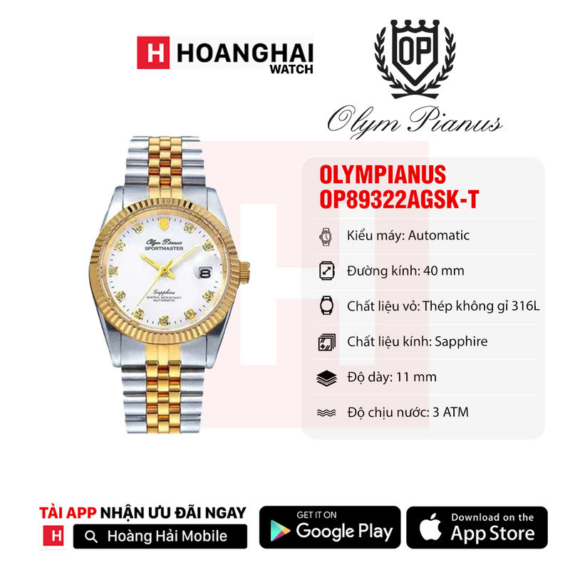 Đồng hồ cơ Olym Pianus OP89322 - Hàng trưng bày
