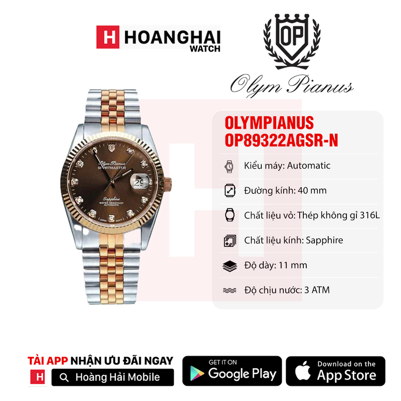 Đồng hồ cơ Olym Pianus OP89322 - Hàng trưng bày