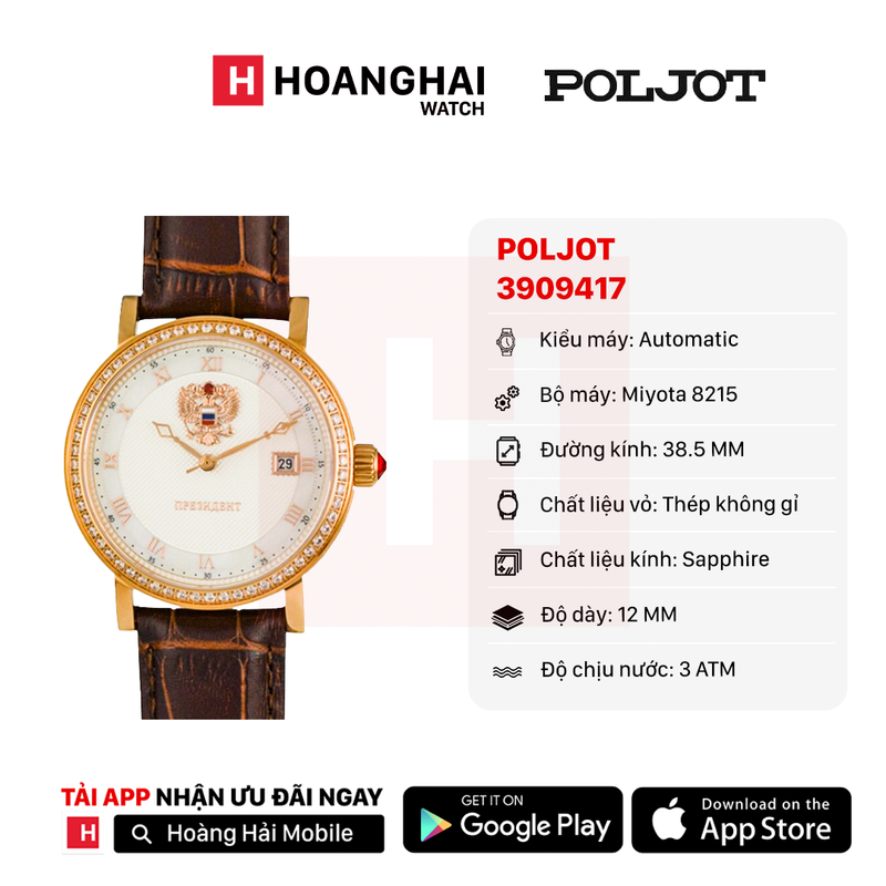 Đồng hồ cơ Nga POLJOT 3909417 (Nhận Order)