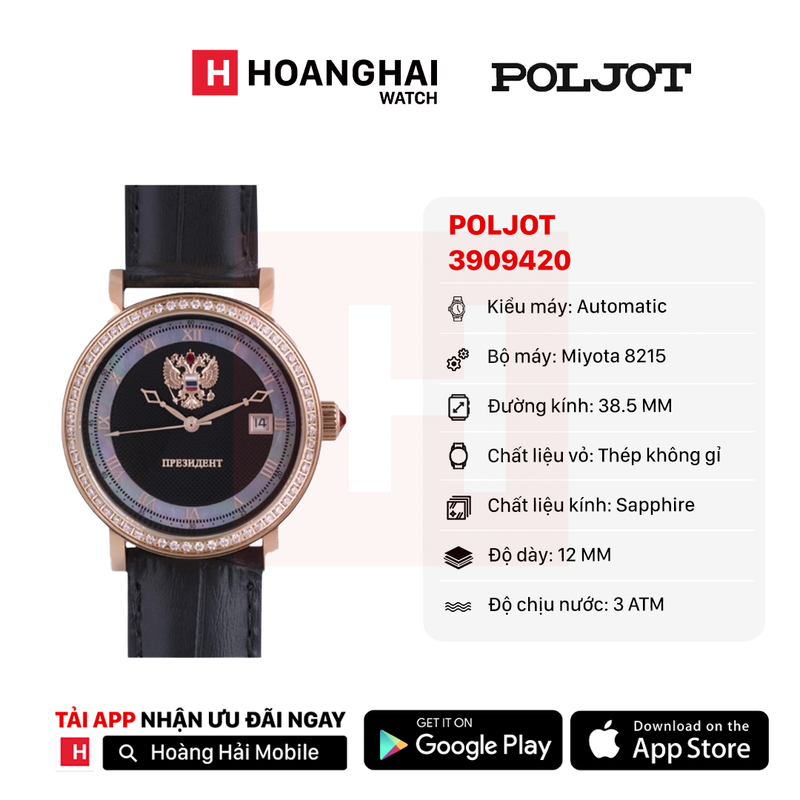 Đồng hồ cơ Nga POLJOT 3909420 (Nhận Order)