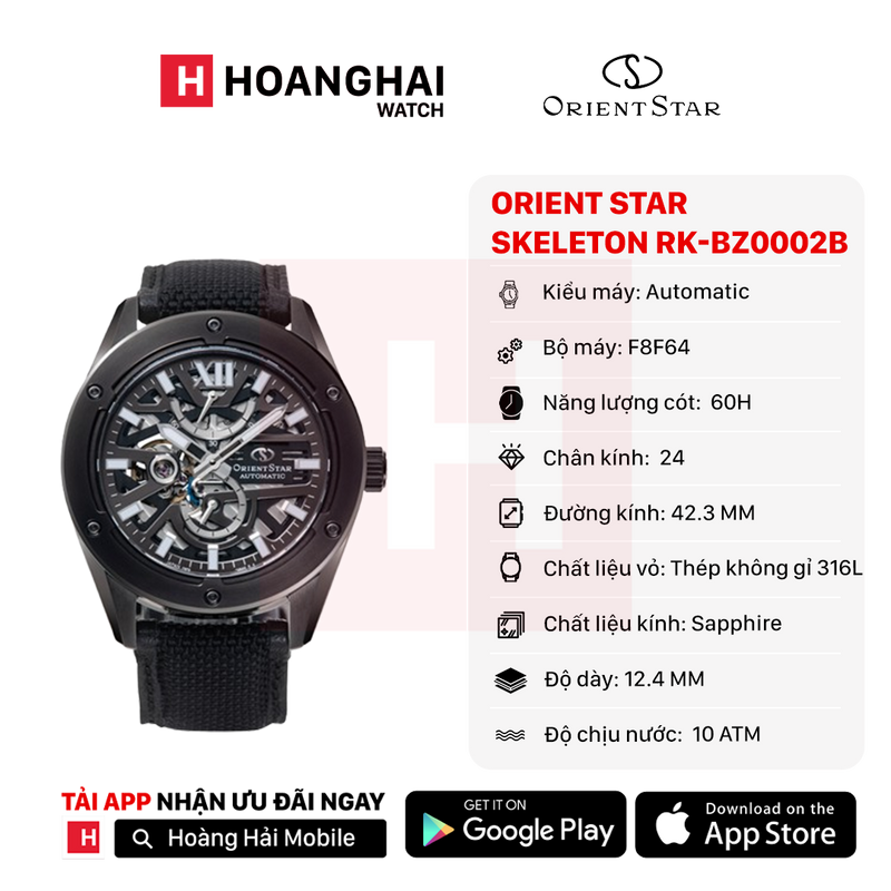 Đồng hồ cơ Orient Star Avant-Garde F8 Skeleton RK-BZ0002B - (Bản nội địa) - Nhận Order