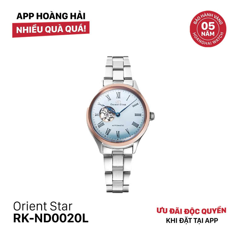 Đồng hồ cơ nữ Orient Star Moving Blue RK-ND0020L - Bản nội địa phiên bản giới hạn 180 chiếc - Nhận Order