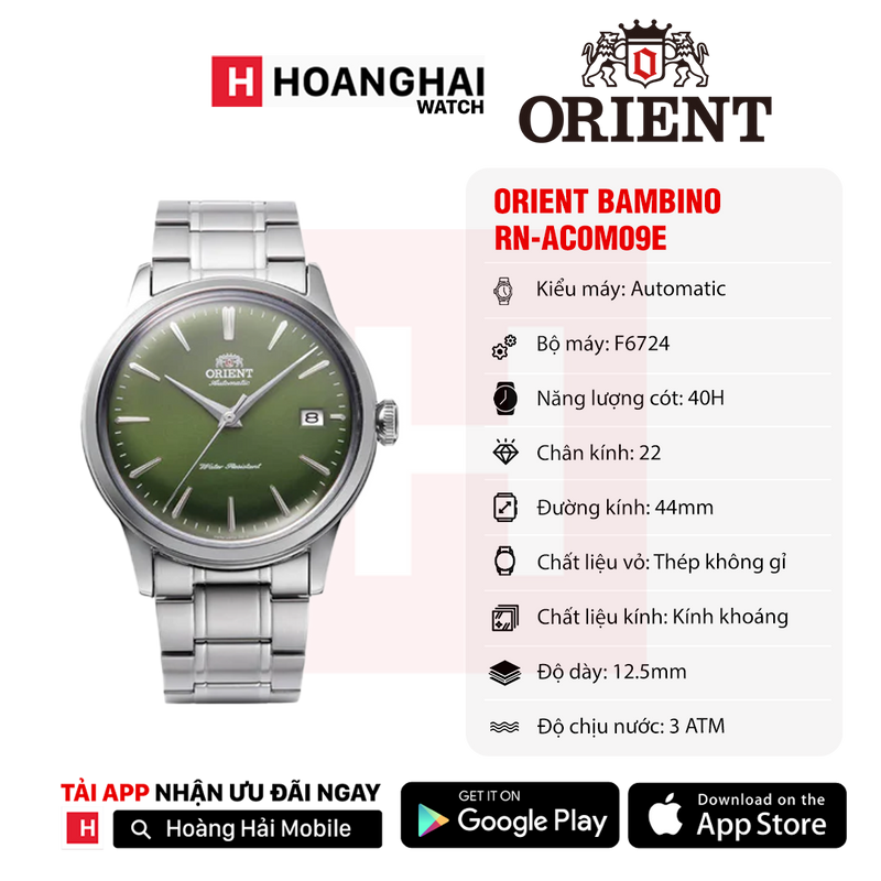 Đồng hồ cơ Orient Bambino RN-AC0M09E