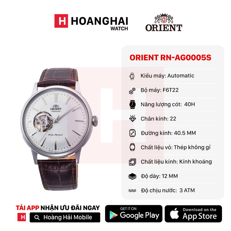 Đồng hồ cơ Orient Bambino RN-AG0005S