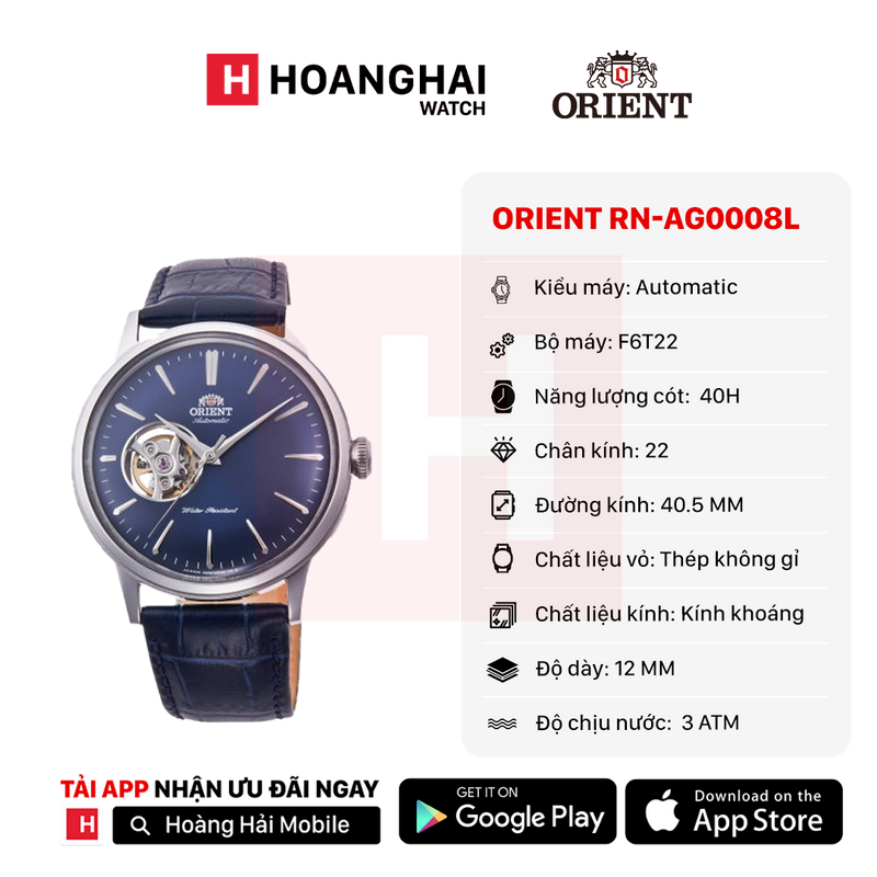 Đồng hồ cơ Orient Bambino RN-AG0008L