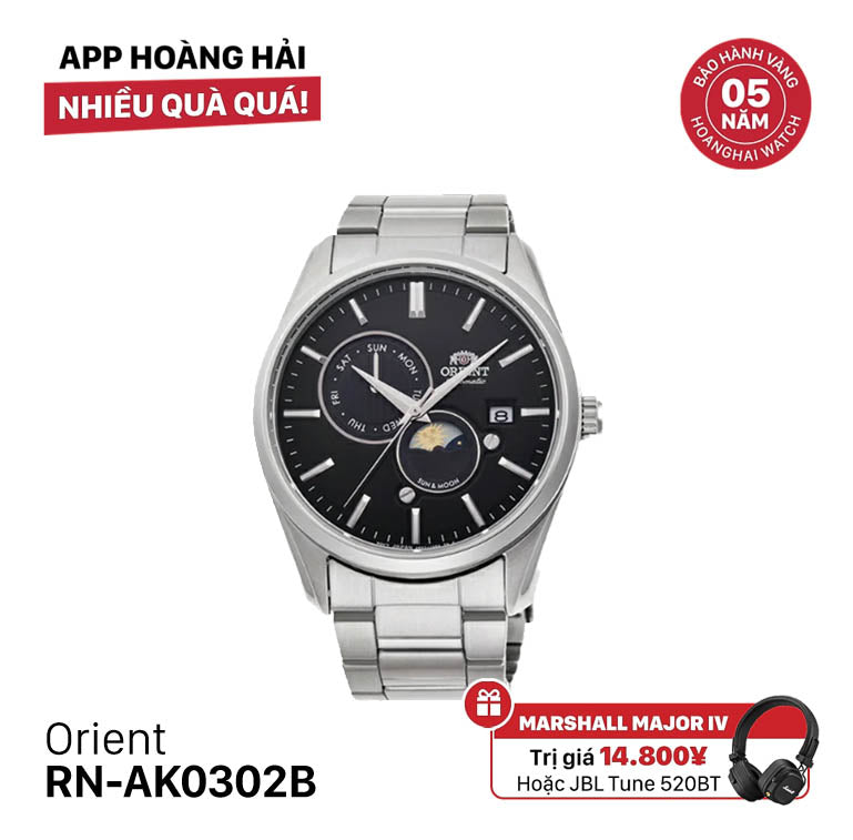 Đồng hồ cơ Orient Sun Moon Gen 5 RN-AK0302B