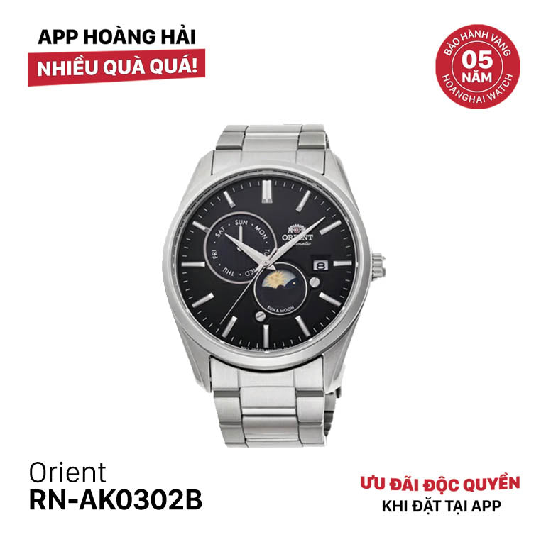 Đồng hồ cơ Orient Sun Moon Gen 5 RN-AK0302B