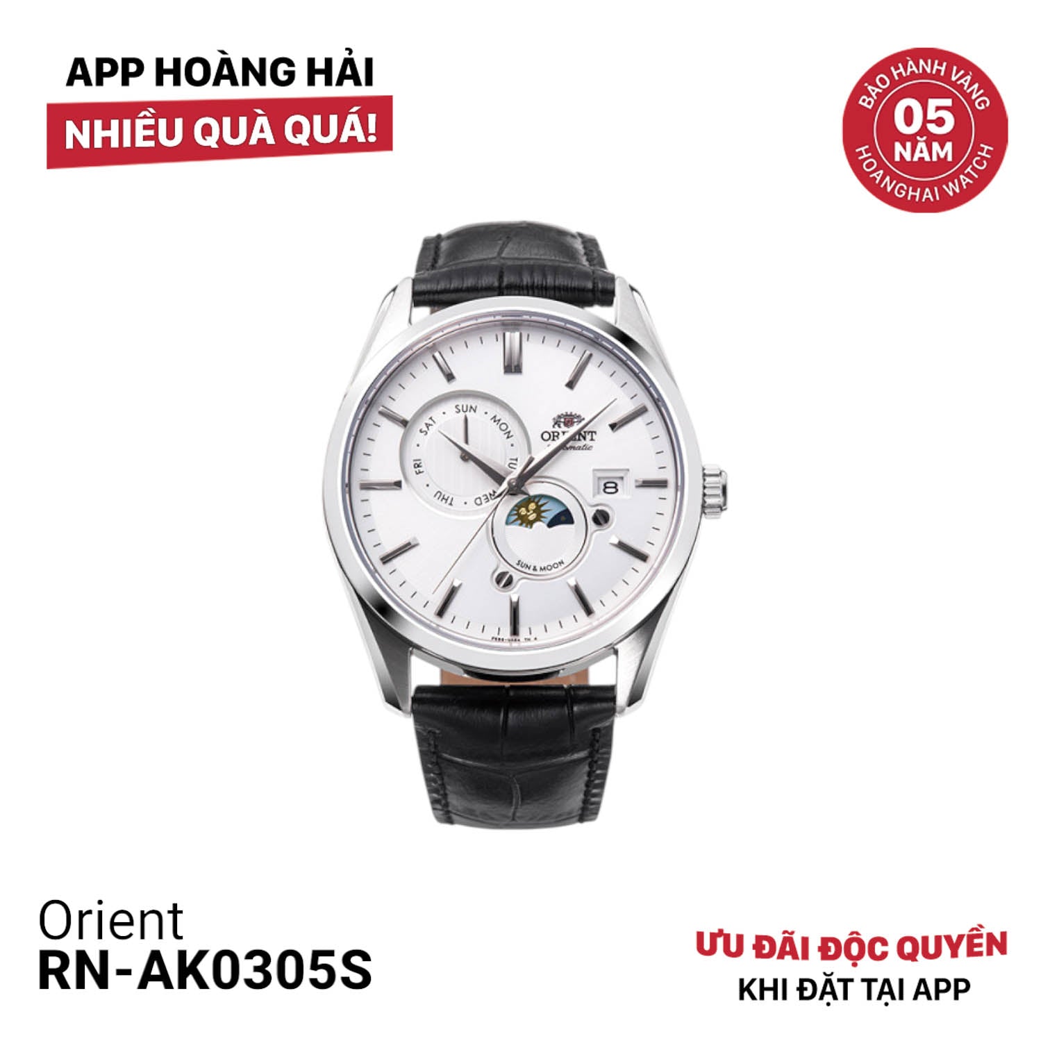 Đồng hồ cơ Orient Sun Moon Gen 5 RN-AK0305S