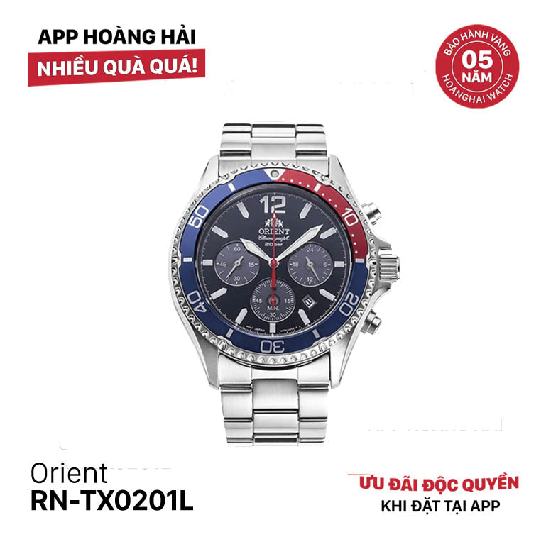 Đồng hồ năng lượng mặt trời Orient Mako RN-TX0201L