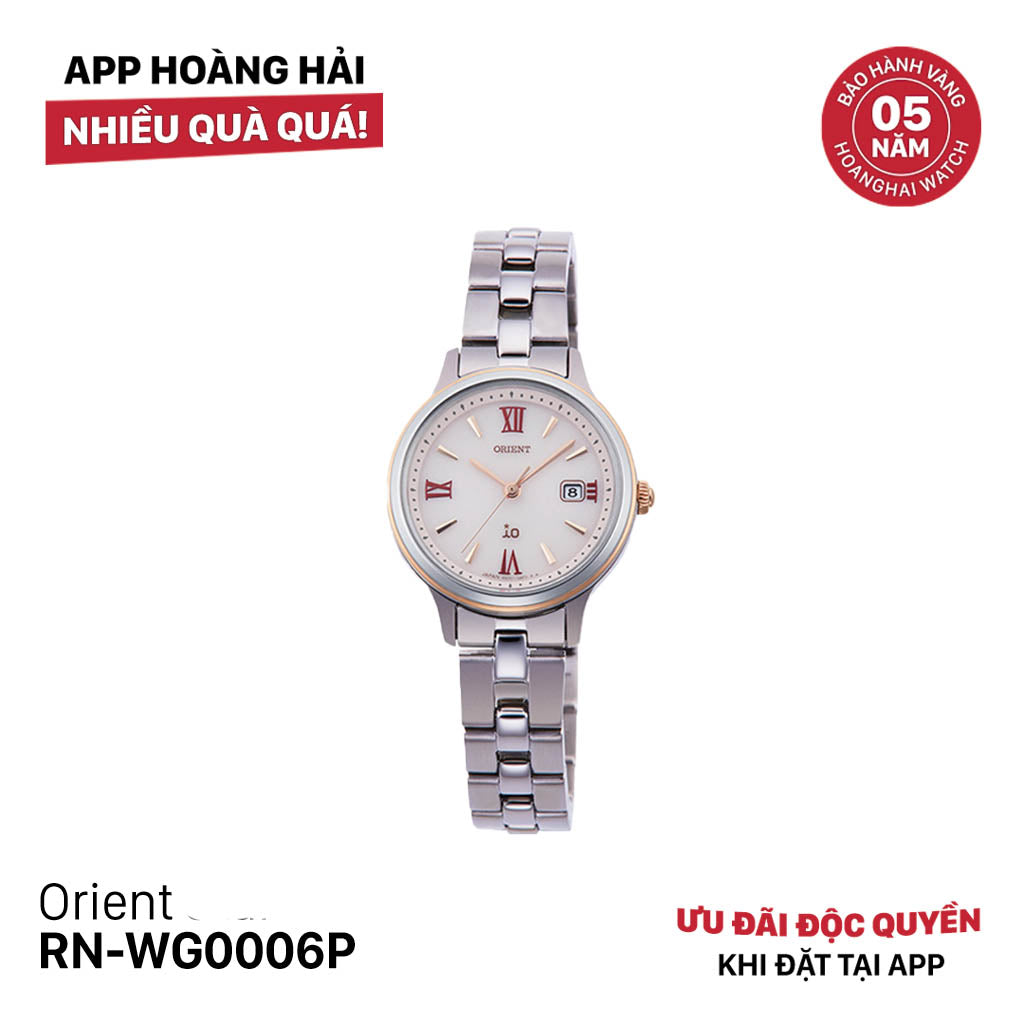 Đồng hồ năng lượng mặt trời nữ Orient iO Natural & Plain RN-WG0006P