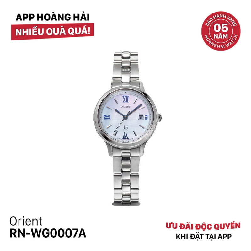 Đồng hồ năng lượng mặt trời nữ Orient iO Natural & Plain RN-WG0007A - Nhận Order