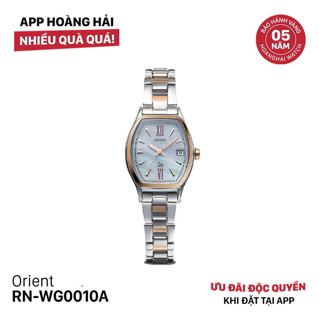 Đồng hồ năng lượng mặt trời nữ Orient iO Natural & Plain RN-WG0010A